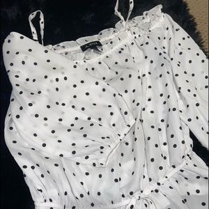 Polka Dot off the shoulder blouse